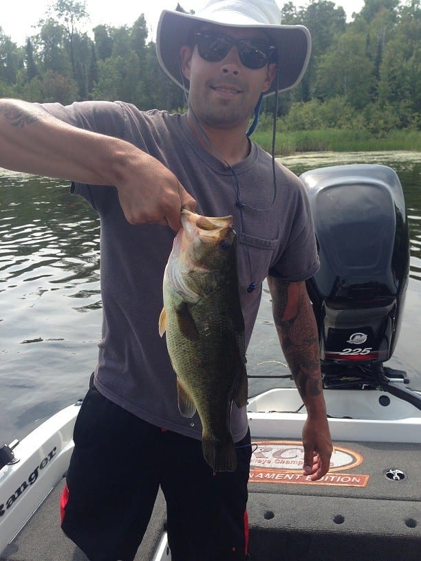 Kevin bass fishing on Lake Vermilion