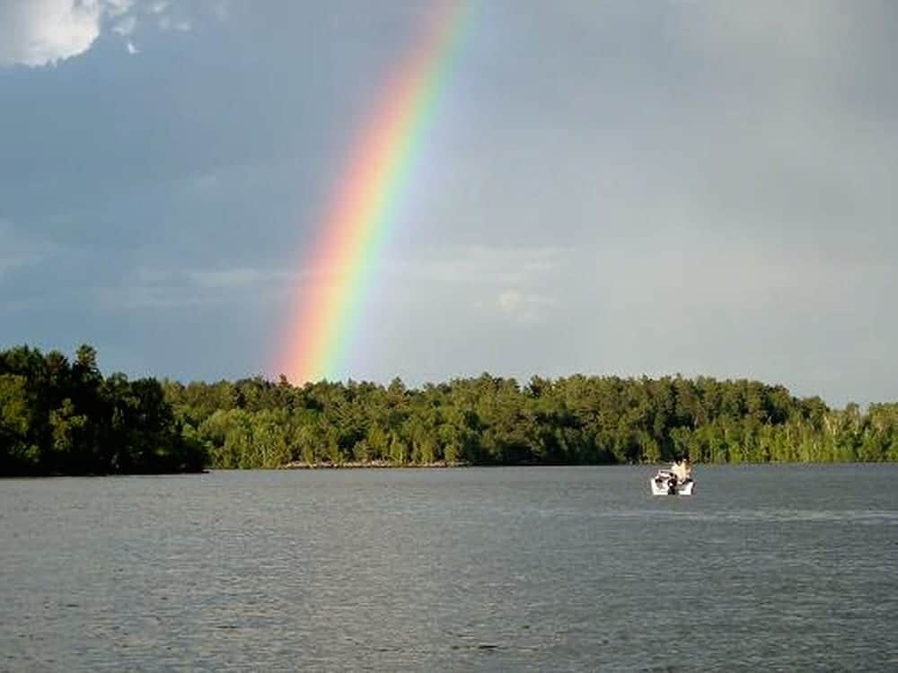 Lake Vermilion rainbow Everett Bay Lodge