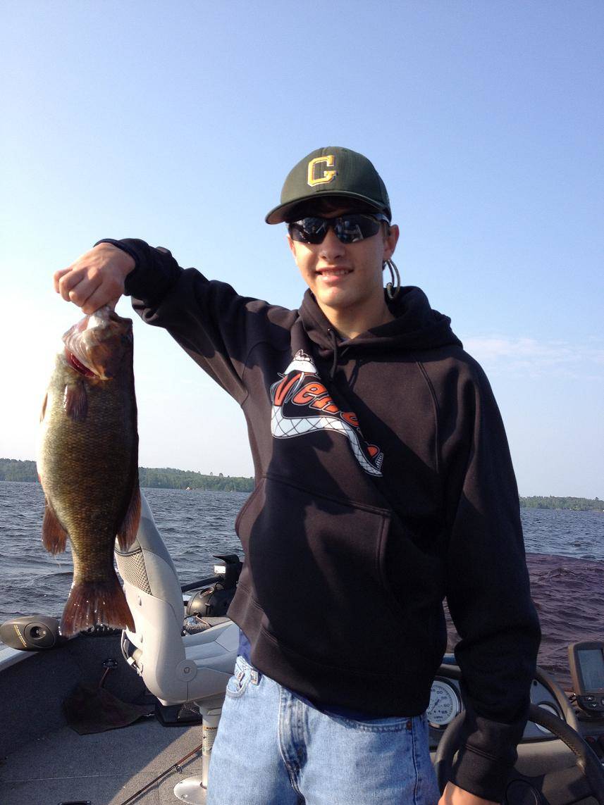 Lake Vermilion small mouth bass and boy