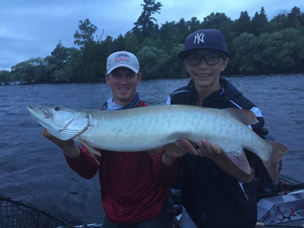 boy with musky caught on Lake Vermilion