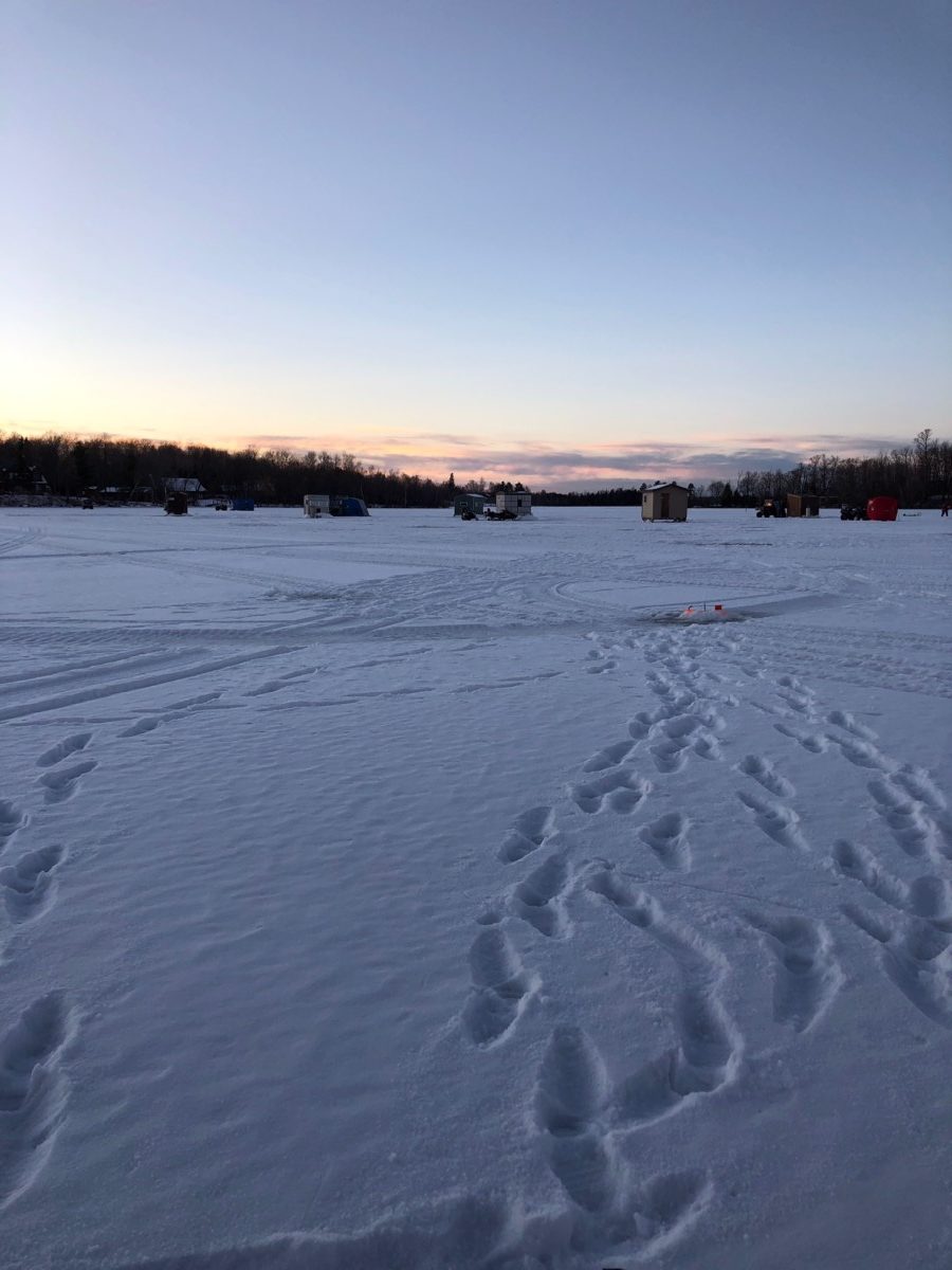 December ice fishing Lake Vermilion