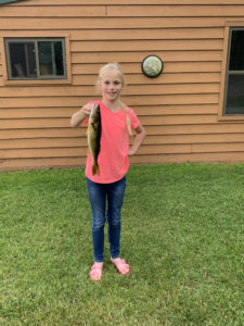 Young girl holding Lake Vermilion walleye