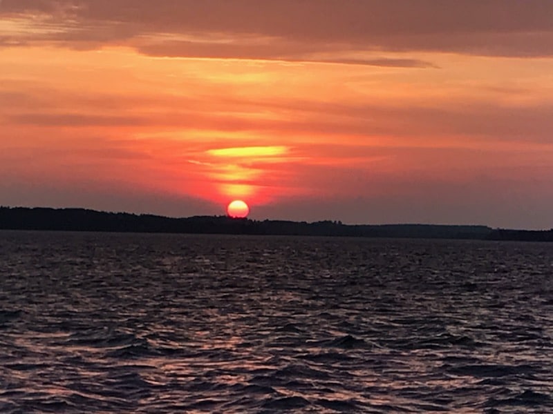 Lake Vermilion orange sunset