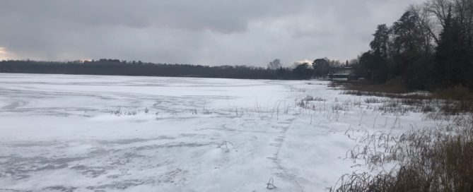 Ice cover on Everett Bay on Lake Vermilion